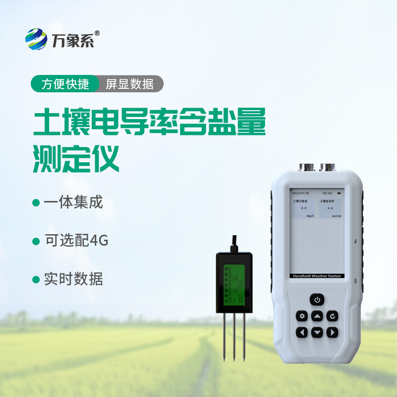 Soil electrical conductivity and salinity meter